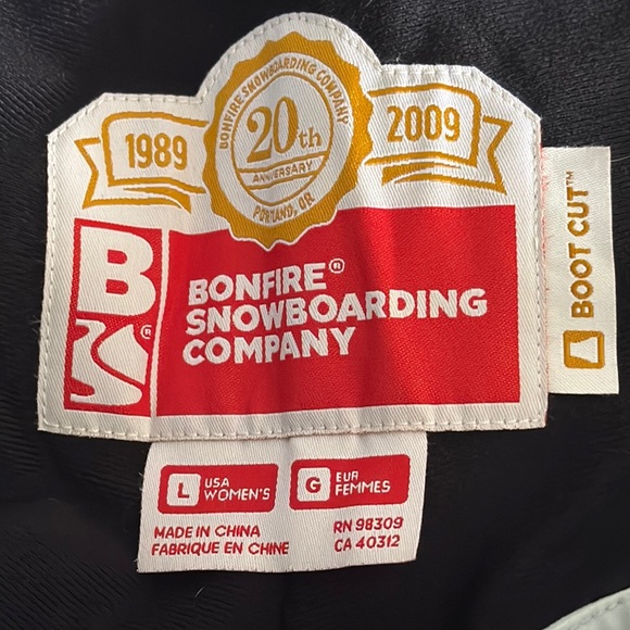 Bonfire Light Blue/Grey Boot Cut Snowboarding Pants - Picture 8 of 10